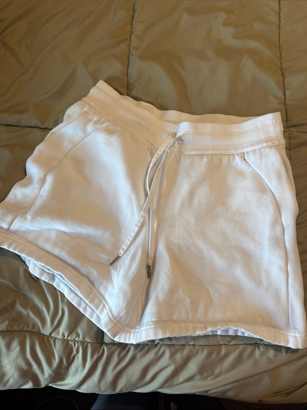 lululemon athletica White Drawstring Athletic Shorts